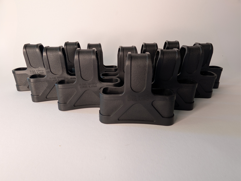 12er Pack schwarze Gummi-Magazin-Ziehhilfe 5.56 Airsoft